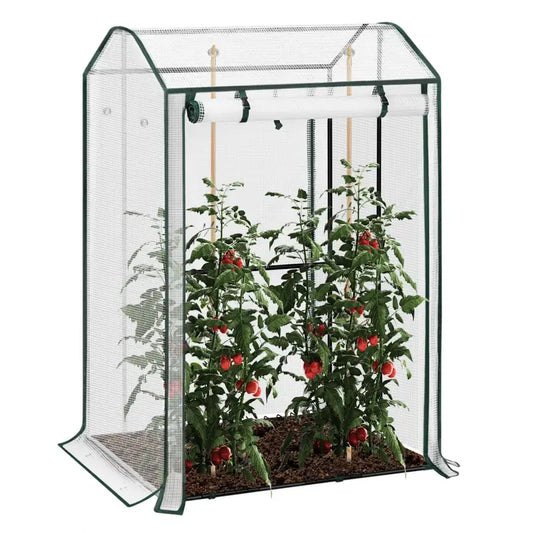 BukkitBow – Polytunnel Tuinkas – Winterproof Tunnel voor Groenten Teelt – Compacte Tuinkas met Groot Luik - 150x100x83CM