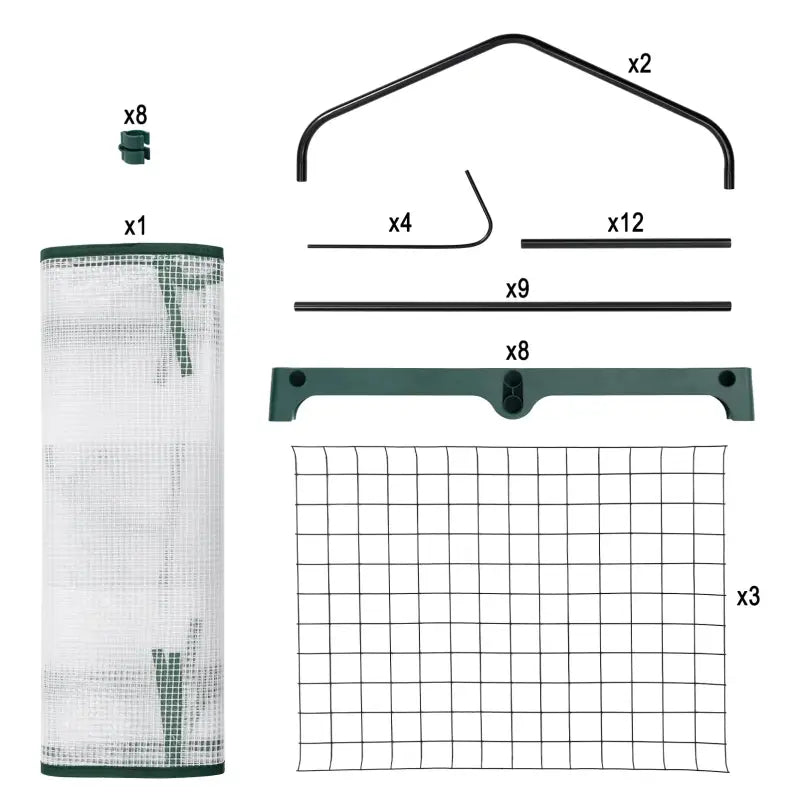 BukkitBow – Polytunnel Tuinkas – Winterproof Tunnel voor Groenten Teelt – Compacte Tuinkas met Groot Luik en 3 Bloemen Planken - 69X125X49CM