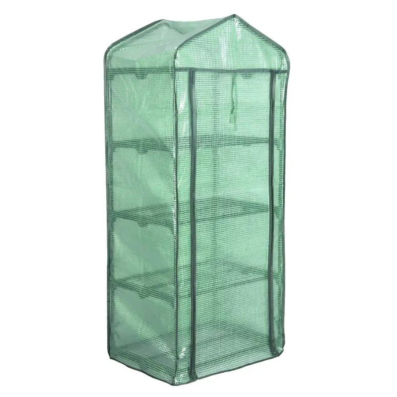 BukkitBow – Polytunnel Tuinkas – Winterproof Tunnel voor Groenten Teelt – Compacte Tuinkas met Groot Luik en 4 Bloemen Planken - 69X49X158CM