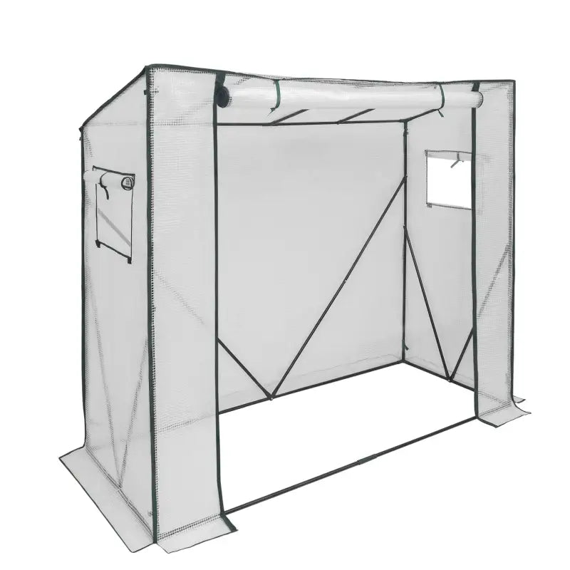 BukkitBow – Polytunnel Tuinkas – Winterproof Tunnel voor Groenten Teelt – Compacte Tuinkas met Groot Luik en 3 Bloemen Planken - 200X169X77CM