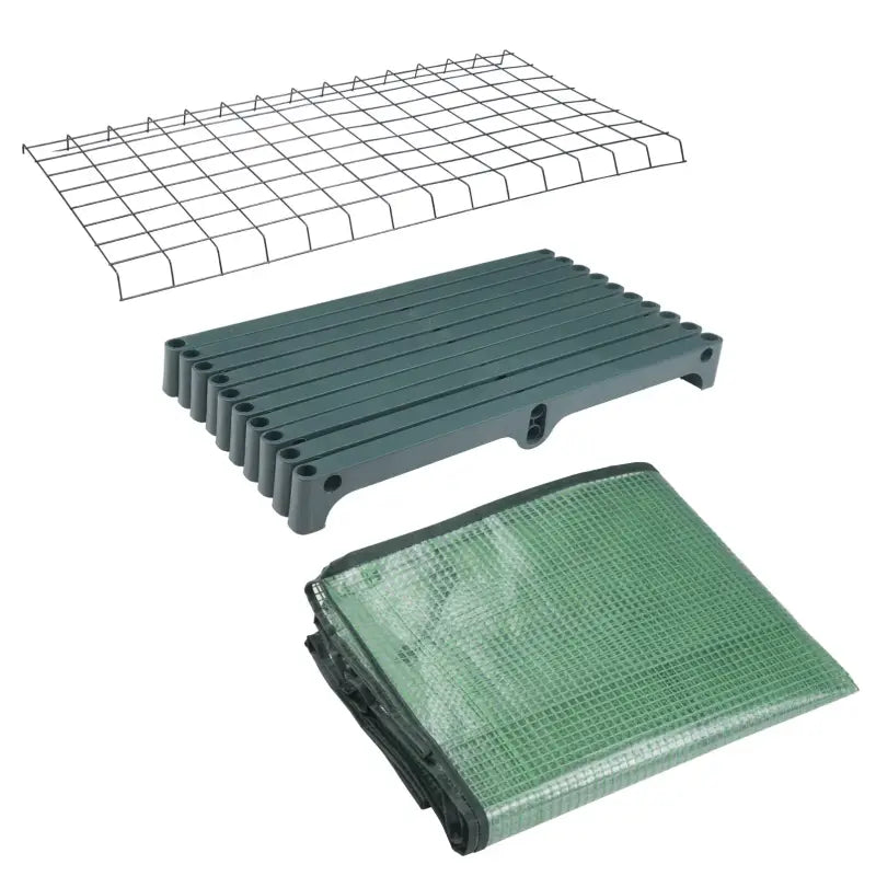 BukkitBow – Polytunnel Tuinkas – Winterproof Tunnel voor Groenten Teelt – Compacte Tuinkas met Groot Luik en 4 Bloemen Planken - 69X49X158CM
