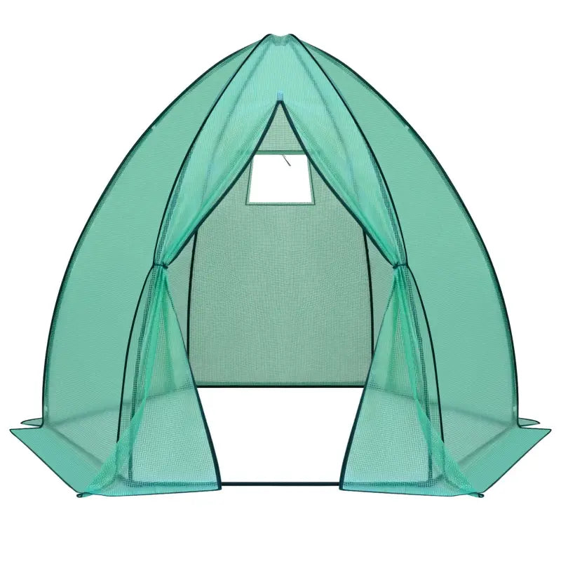 BukkitBow – Polytunnel Tuinkas – Winterproof Tunnel voor Groenten Teelt – Compacte Tuinkas met Groot Luik en Raam - 240X240X200CM