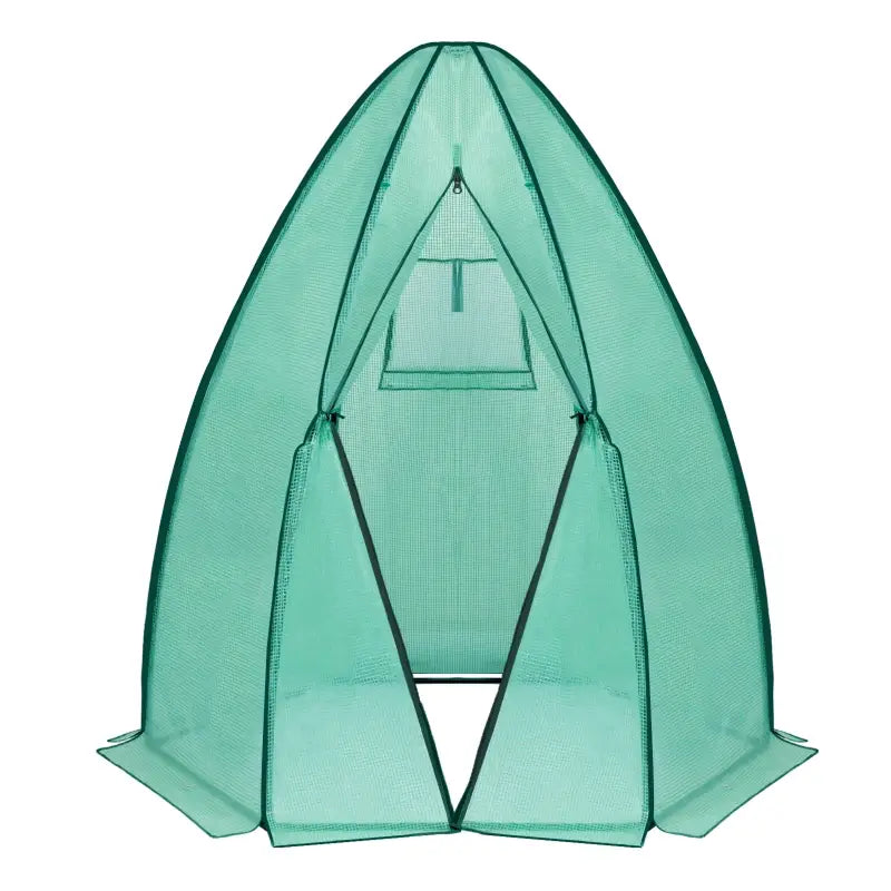 BukkitBow – Polytunnel Tuinkas – Winterproof Tunnel voor Groenten Teelt – Compacte Tuinkas met Groot Luik en Raam - 140x140x180CM