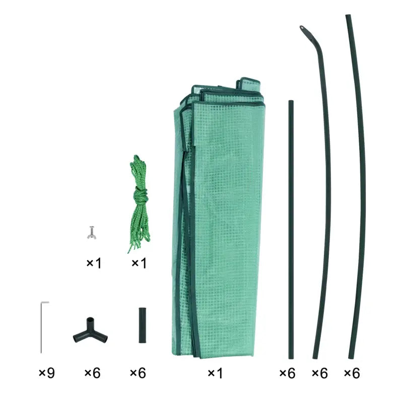 BukkitBow – Polytunnel Tuinkas – Winterproof Tunnel voor Groenten Teelt – Compacte Tuinkas met Groot Luik en Raam - 140x140x180CM