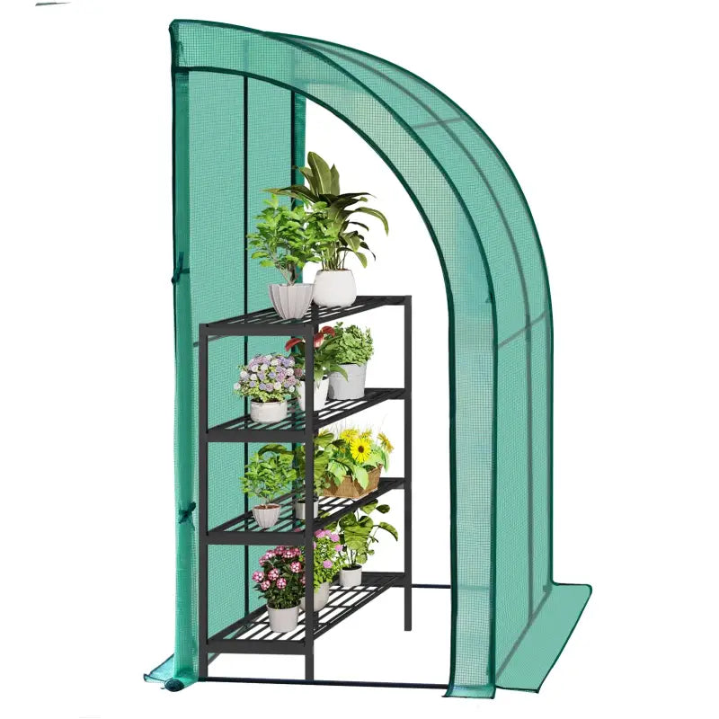 BukkitBow – Polytunnel Tuinkas – Winterproof Tunnel voor Groenten Teelt – Compacte Tuinkas met 2 Grote Deuren - 200X100X210CM