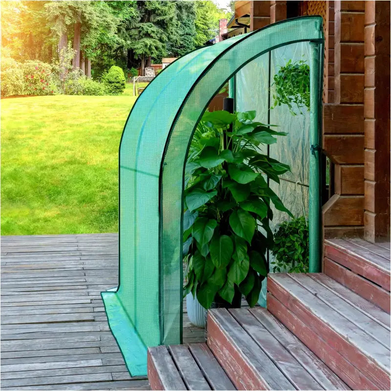 BukkitBow – Polytunnel Tuinkas – Winterproof Tunnel voor Groenten Teelt – Compacte Tuinkas met 2 Grote Deuren - 200X100X210CM