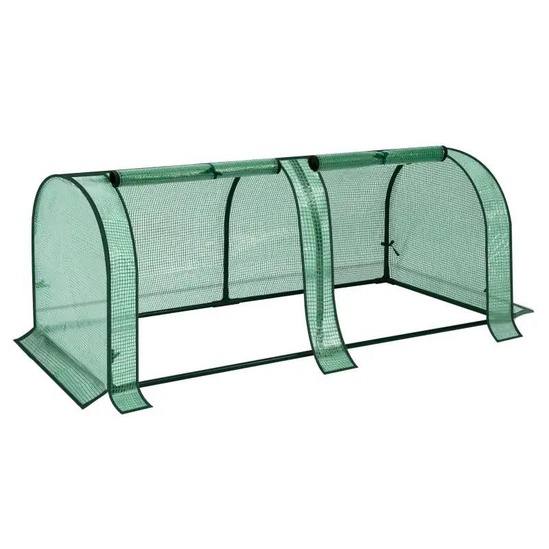 BukkitBow – Polytunnel Tuinkas – Winterproof Tunnel voor Groenten Teelt – Compacte Tuinkas met 2 Luiken - 130X60X50CM