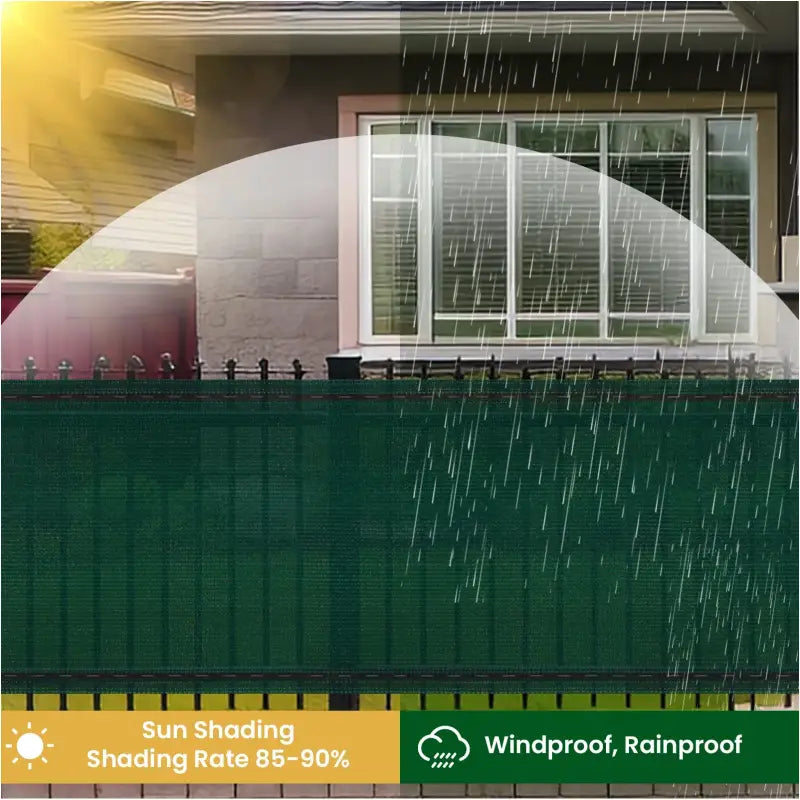 BukkitBow – Privacy Scherm – 180 g/m² Zonwering – Ademend en Waterdicht – Op Maat Knipbaar – Eenvoudige Montage