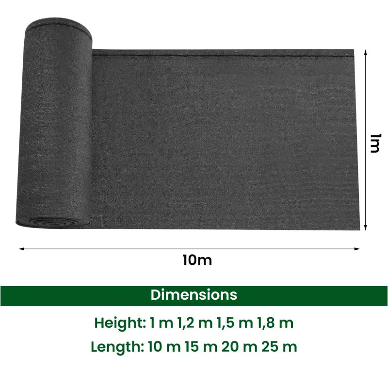 BukkitBow – Privacy Scherm – 280 g/m2 Zonwering – Weerbestendig – Op Maat Knipbaar – Eenvoudige Montage