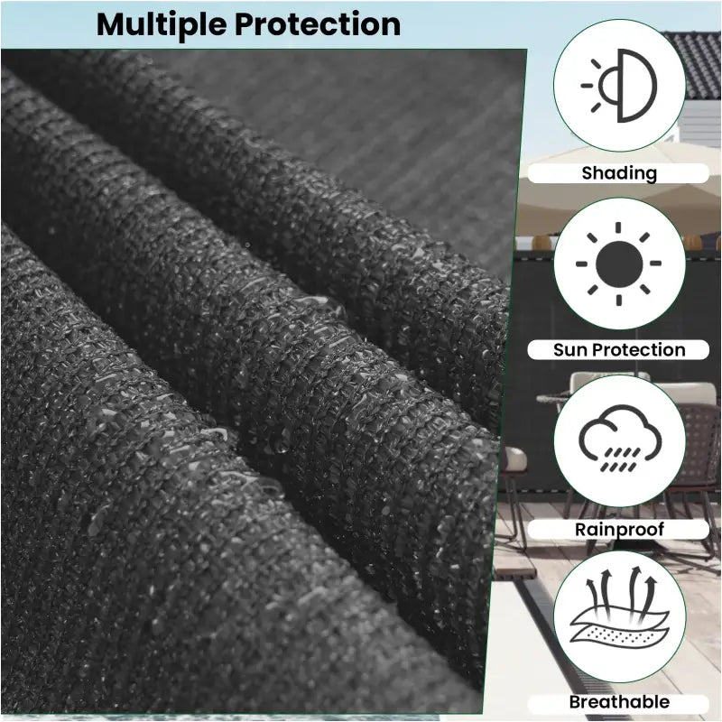 BukkitBow – Privacy Scherm – 280 g/m2 Zonwering – Weerbestendig – Op Maat Knipbaar – Eenvoudige Montage