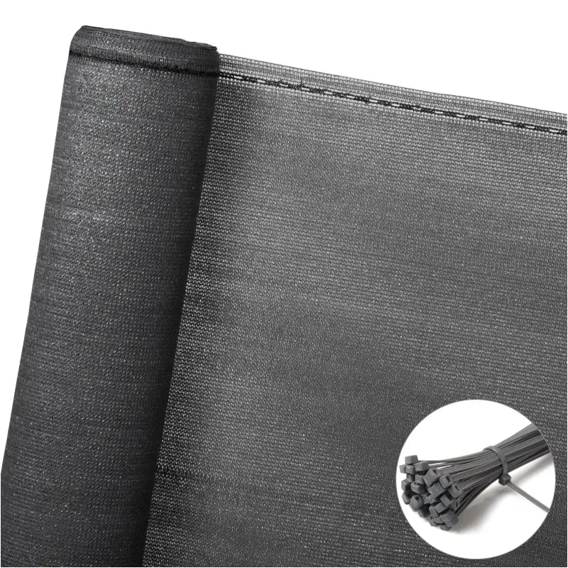 BukkitBow - Privacy Scherm Antraciet - 150g/m² - Schaduwend: 85% - Temperatuurbestendig - Inclusief Kabelbinders