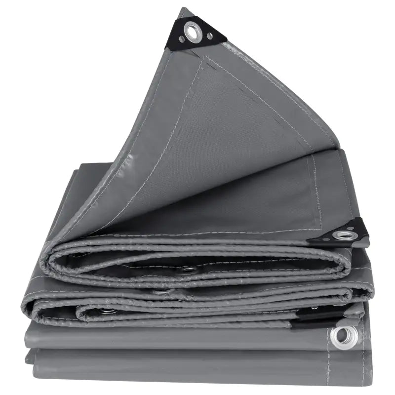 BukkitBow - PVC Zeildoek / Afdekzeil - Lichtgrijs - Weers en UV Bestendig- 500g/m² - Gegalvaniseerde Oogjes - Veelzijdige Toepassing