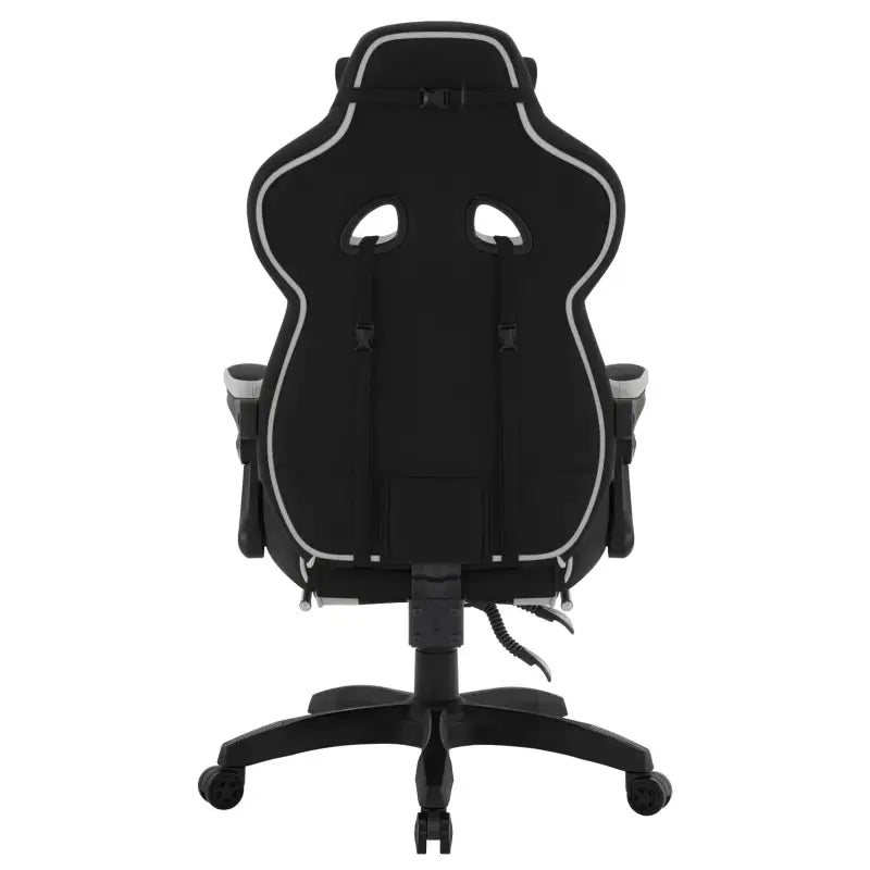 BukkitBow - Racing Gaming Stoel - Stof of Fluweel - met Rug/Nekkussen en Voetensteun - 49CM Hoog