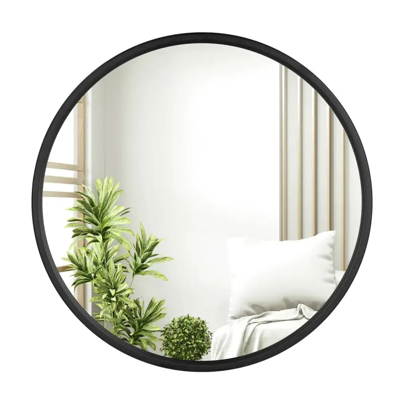 BukkitBow - Ronde Spiegel - MDF met Metaal en Glas - Beschikbaar in 40x40/50x50/60x60cm - Heldere Weergave - Elegante Muurdecoratie