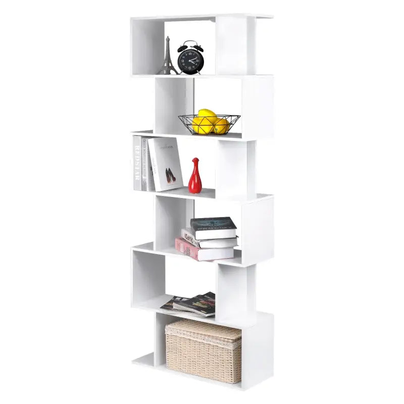 BukkitBow - Ruime Boekenkast - 6 Vakken - Stevig & Veilig - Ruimtebesparend - Multifunctioneel - 60x23,5x160CM