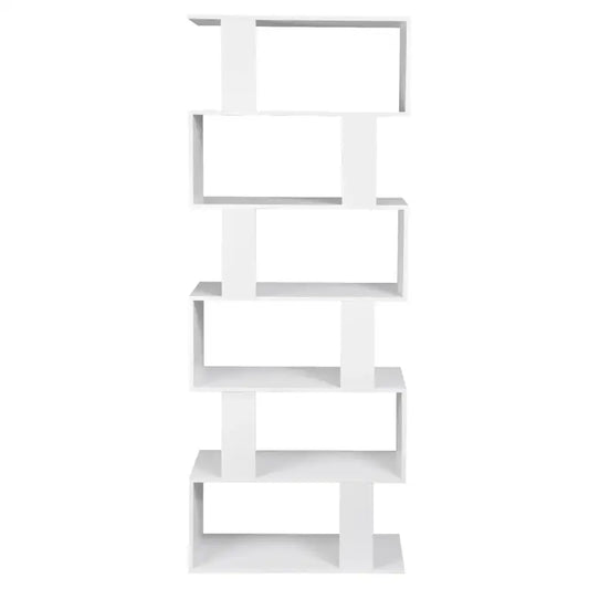 BukkitBow - Ruime Boekenkast - 6 Vakken - Stevig & Veilig - Ruimtebesparend - Multifunctioneel - 60x23,5x160CM