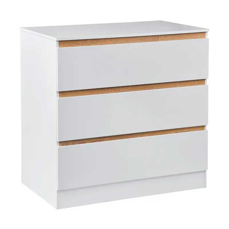 BukkitBow - Ruime Commode met 3 Laden - E1 Spaanplaat Melamine - Duurzaam en Veilig Ontwerp - 80x48x78cm