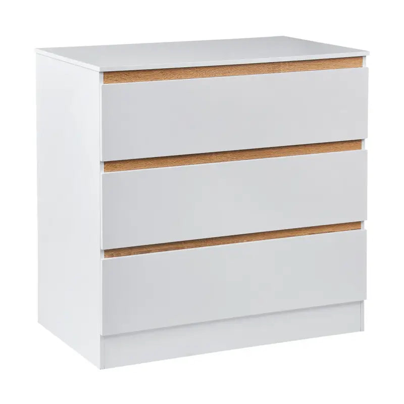BukkitBow - Ruime Commode met 3 Laden - E1 Spaanplaat Melamine - Duurzaam en Veilig Ontwerp - 80x48x78cm