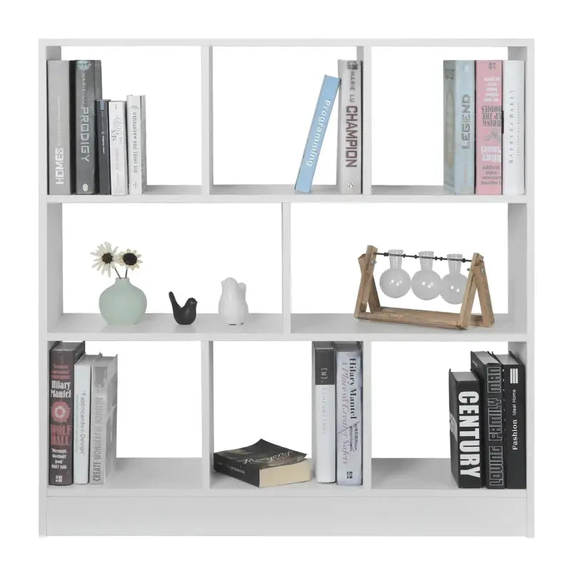 BukkitBow - Ruime Open Boekenkast - 8 Compartimenten - Veilig Ontwerp - Veelzijdig Gebruik - 97.5x30x100cm