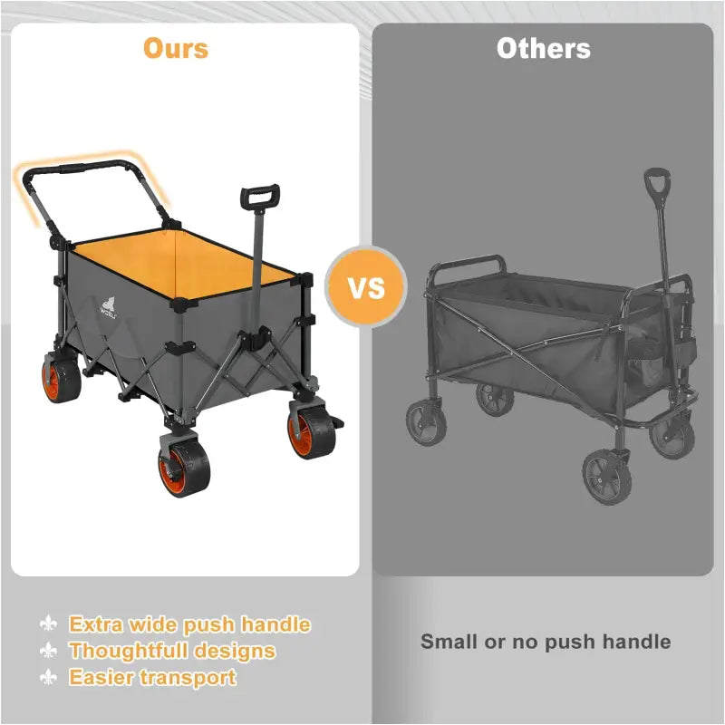 BukkitBow - Ruime Opvouwbare Bolderkar - Metaal met Oxford Doek - Robuust en Veelzijdig - Grote All-Terrain Wielen