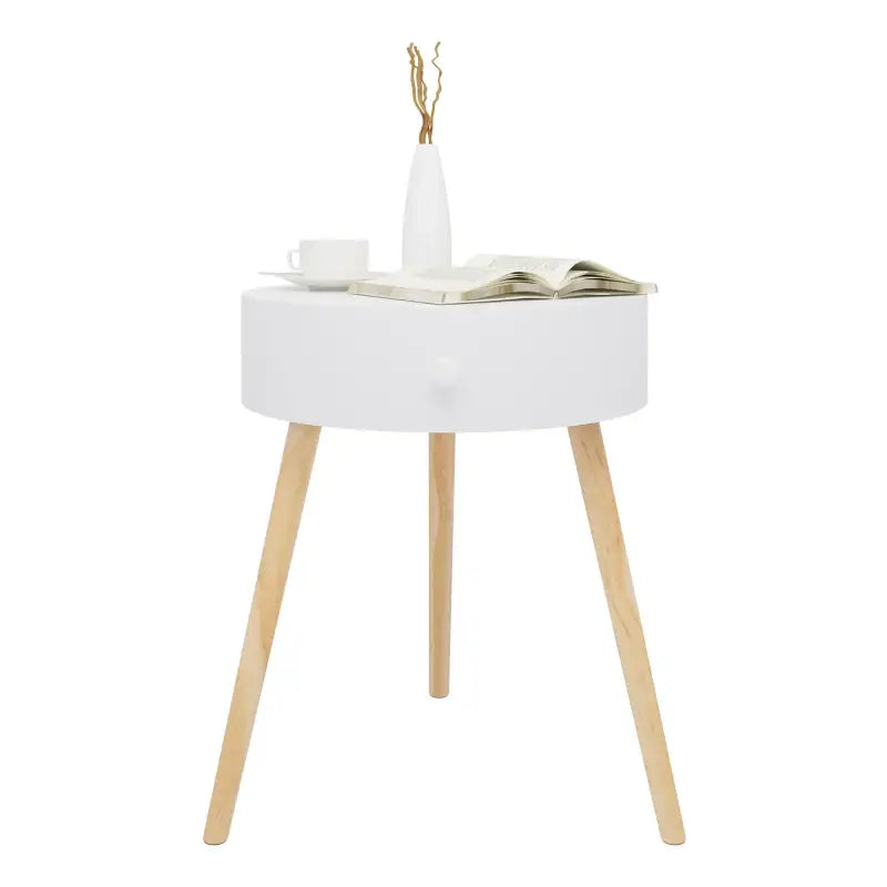 BukkitBow - Scandinavisch Nachtkastje - MDF en Grenen - Waterbestendig met Anti-Slip Voeten - 38x38x47cm
