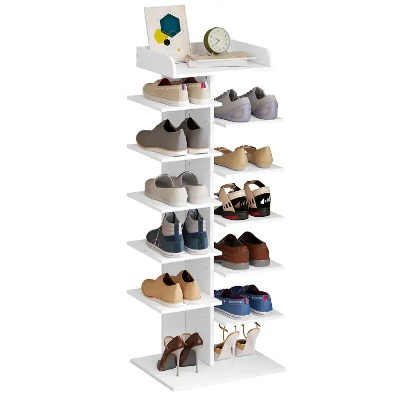 BukkitBow - Schoenenrek met 12 Vakken - Robuust en Stabiel - Met Accessoires Plankje - 49.5x30x113.5CM