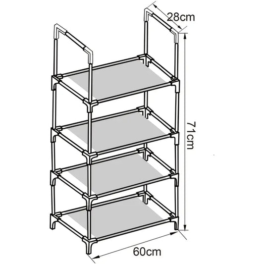 BukkitBow - Schoenenrek met 4 of 10 Lagen - Robuust & Waterdicht - Grote Opslagcapaciteit - Veelzijdig - Eenvoudige Montage