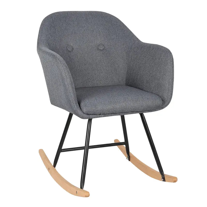 BukkitBow - Schommelstoel met Linnen of Fluwelen Zitting - Comfortabel en Ontspannend - Afmetingen: 80CM Hoog, Zithoogte 48CM, Zitgebied 40x40CM