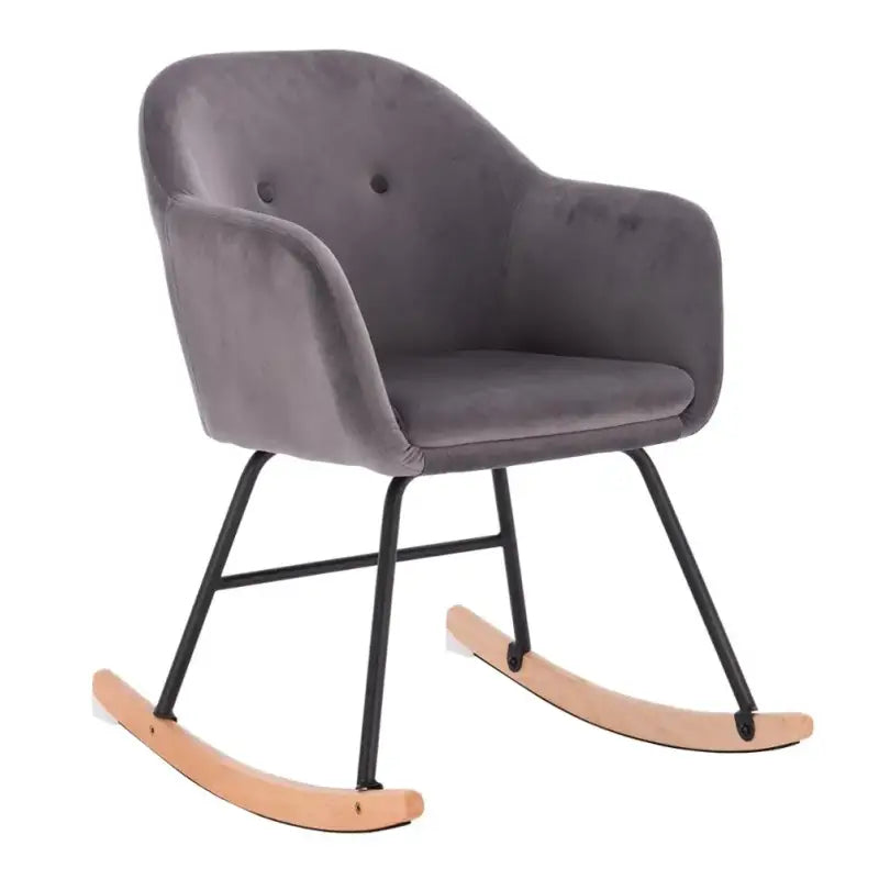 BukkitBow - Schommelstoel met Linnen of Fluwelen Zitting - Comfortabel en Ontspannend - Afmetingen: 80CM Hoog, Zithoogte 48CM, Zitgebied 40x40CM