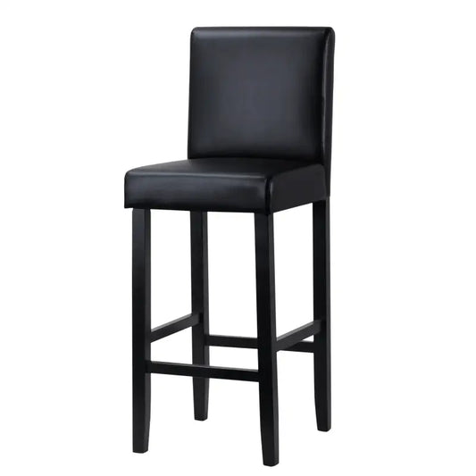 BukkitBow - Set Barkrukken - Kunstleer en Schuim met Houten Poten - Ergonomisch met Rugleuning - 120kg Draagvermogen