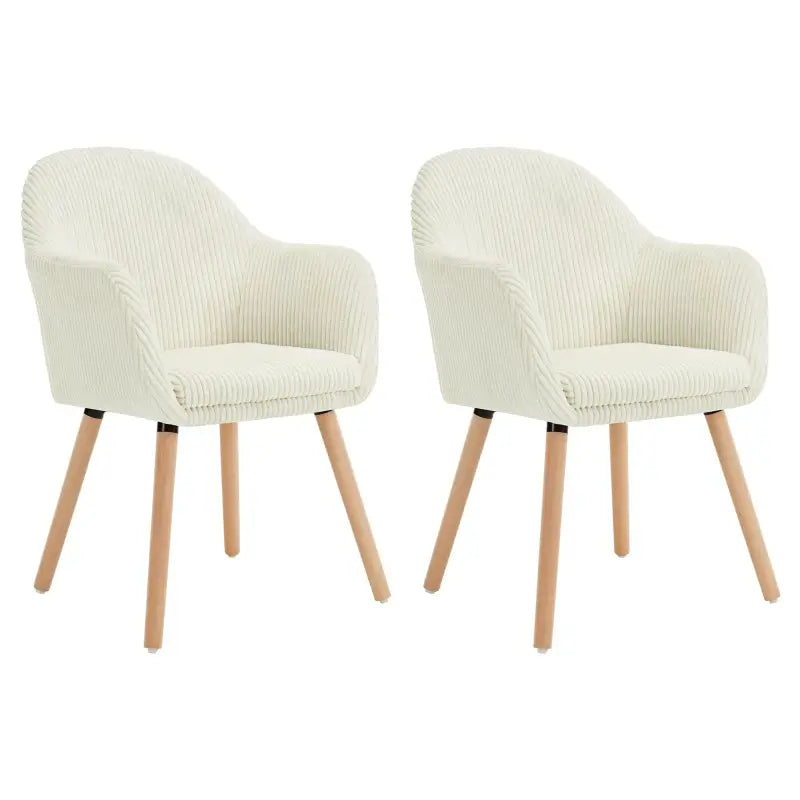 BukkitBow - Set Eetkamerstoelen - Comfortabele Corduroy Stoelen - Robuust & Stabiel - Aanpasbaar Ontwerp - Zithoogte: 49cm