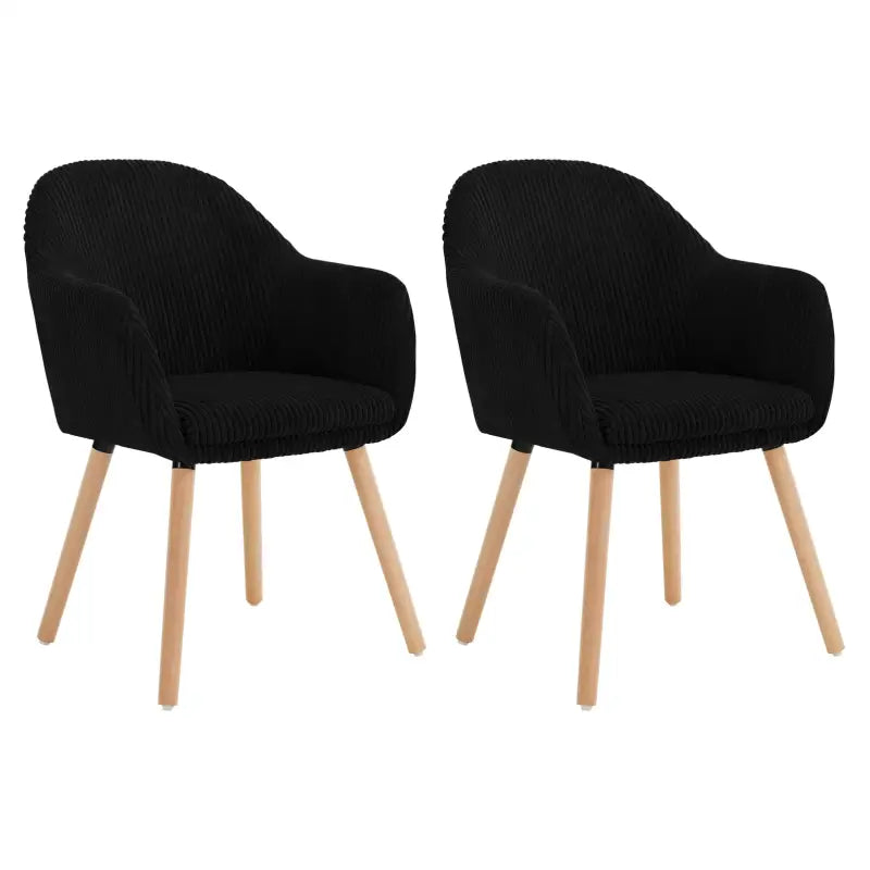 BukkitBow - Set Eetkamerstoelen - Comfortabele Corduroy Stoelen - Robuust & Stabiel - Aanpasbaar Ontwerp - Zithoogte: 49cm