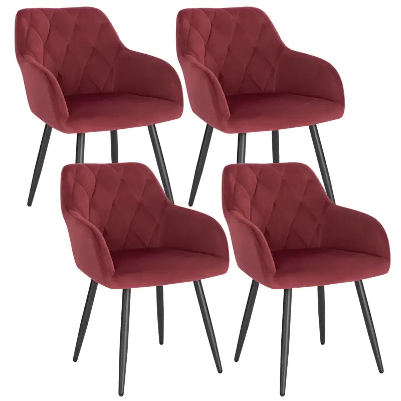 BukkitBow - Set Eetkamerstoelen - Ergonomisch Ontwerp - Gewatteerde Seat - Stabiel en Multifunctioneel - Zithoogte: 46.5cm
