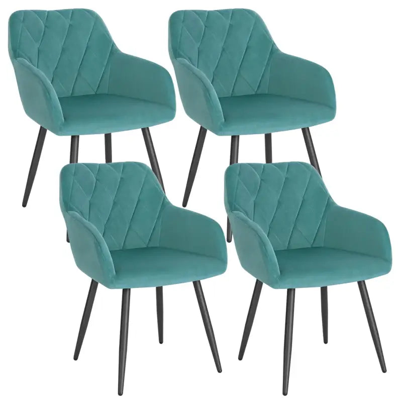 BukkitBow - Set Eetkamerstoelen - Ergonomisch Ontwerp - Gewatteerde Seat - Stabiel en Multifunctioneel - Zithoogte: 46.5cm