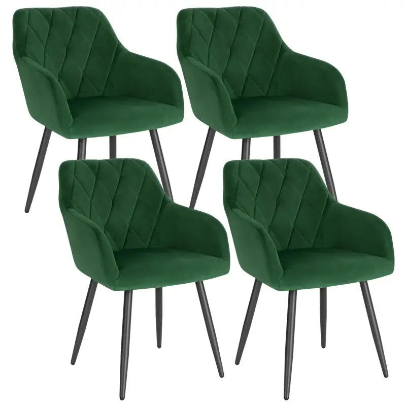 BukkitBow - Set Eetkamerstoelen - Ergonomisch Ontwerp - Gewatteerde Seat - Stabiel en Multifunctioneel - Zithoogte: 46.5cm