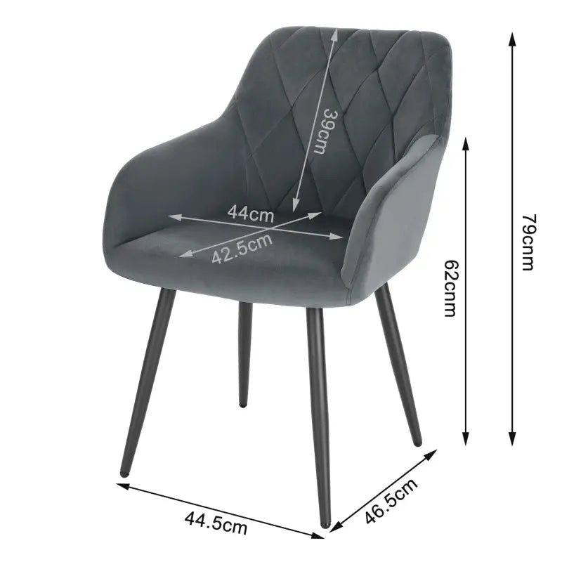 BukkitBow - Set Eetkamerstoelen - Ergonomisch Ontwerp - Gewatteerde Seat - Stabiel en Multifunctioneel - Zithoogte: 46.5cm