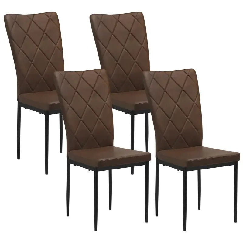 BukkitBow - Set Eetkamerstoelen - Lederen/Fluwelen Stoelen - Sterk Metalen Frame - Geschikt voor Diverse Interieurstijlen - Zithoogte: 46CM