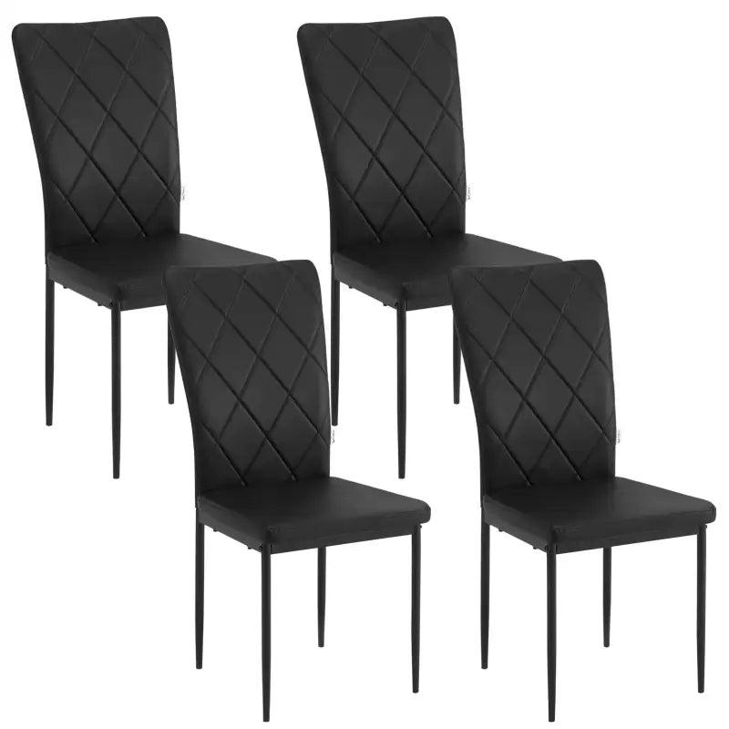 BukkitBow - Set Eetkamerstoelen - Lederen/Fluwelen Stoelen - Sterk Metalen Frame - Geschikt voor Diverse Interieurstijlen - Zithoogte: 46CM