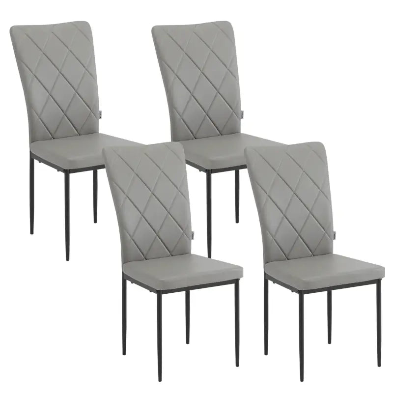 BukkitBow - Set Eetkamerstoelen - Lederen/Fluwelen Stoelen - Sterk Metalen Frame - Geschikt voor Diverse Interieurstijlen - Zithoogte: 46CM