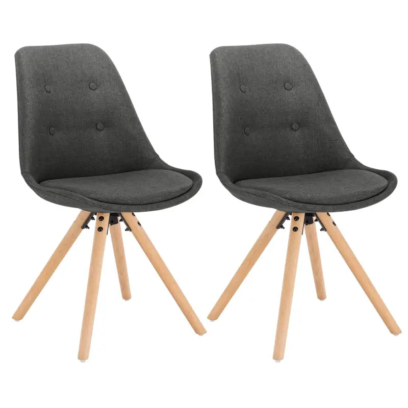 BukkitBow - Set Eetkamerstoelen - Stoffen/Fluwelen Stoelen - Stijlvol Ontwerp - Eenvoudige Montage - Ergonomisch Zitcomfort - Zithoogte: 46CM