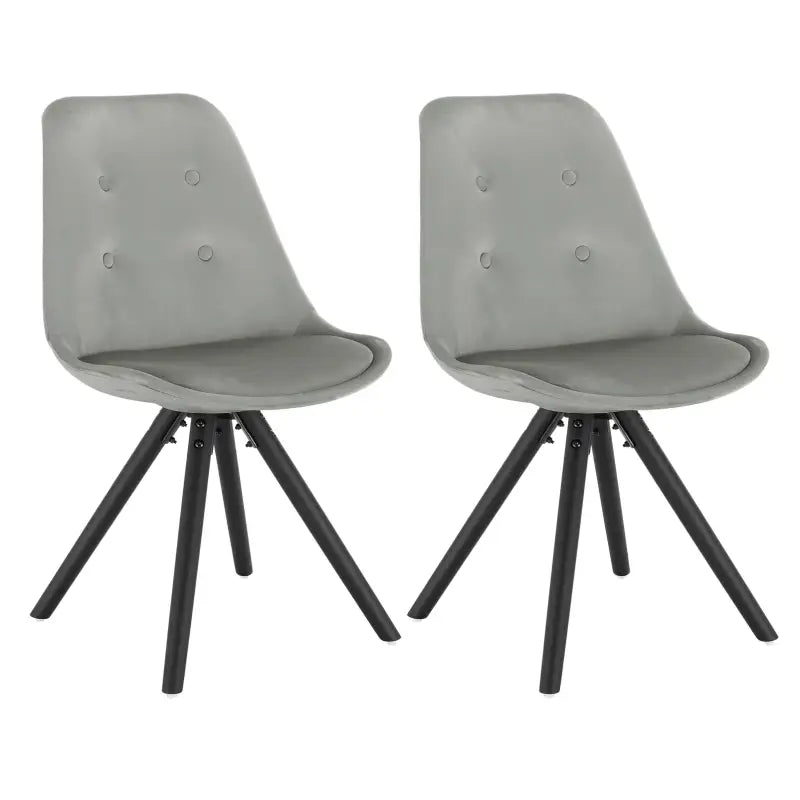 BukkitBow - Set Eetkamerstoelen - Stoffen/Fluwelen Stoelen - Stijlvol Ontwerp - Eenvoudige Montage - Ergonomisch Zitcomfort - Zithoogte: 46CM