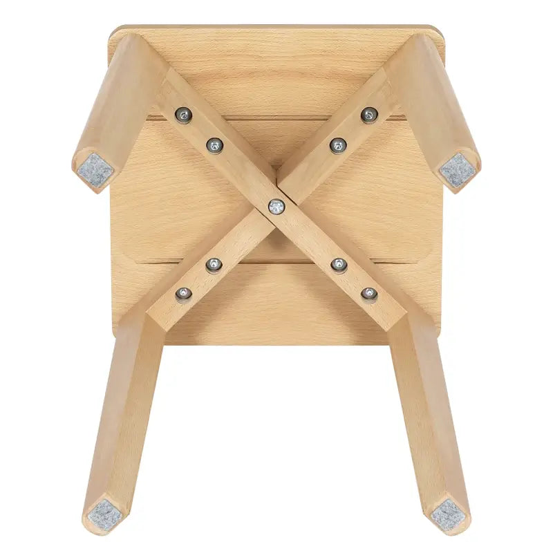 BukkitBow - Set Houten Krukken - Natuurlijk Beukenhout - Stapelbaar - Vochtbestendig - Zithoogte: 44.5CM