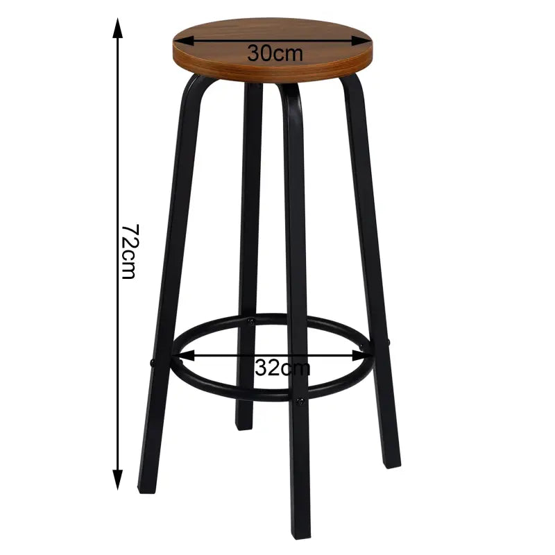 BukkitBow - Set van 2 Barkrukken - Sterk Metalen Frame - Ergonomisch met Voetensteun - Multifunctioneel Design - Zithoogte: 72CM