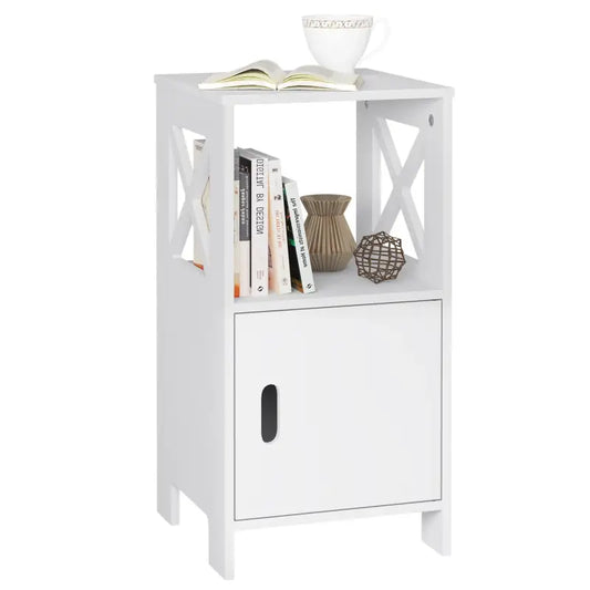 BukkitBow - Set van 2 Compacte Nachtkastjes - Hoogwaardige MDF - Ruime Opslag - 30x60x30cm