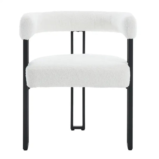 BukkitBow - Set van 2 Eetkamerstoelen - Chenille Stof - Metalen Poten - Comfortabel en Ergonomisch Design