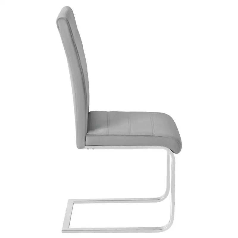 BukkitBow - Set van 2 Eetkamerstoelen Lederen/Fluweel - Met Hoge Rugleuning en Metalen Poten - Zithoogte 48,5CM
