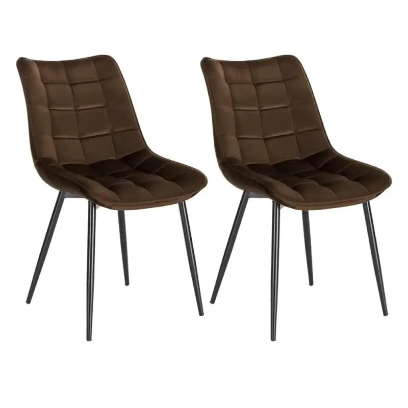 BukkitBow - Set van 2 Eetkamerstoelen - Lederen/Stoffen/Fluwelen Stoelen - met Metalen Poten - Ergonomisch Ontwerp - Zithoogte: 46CM