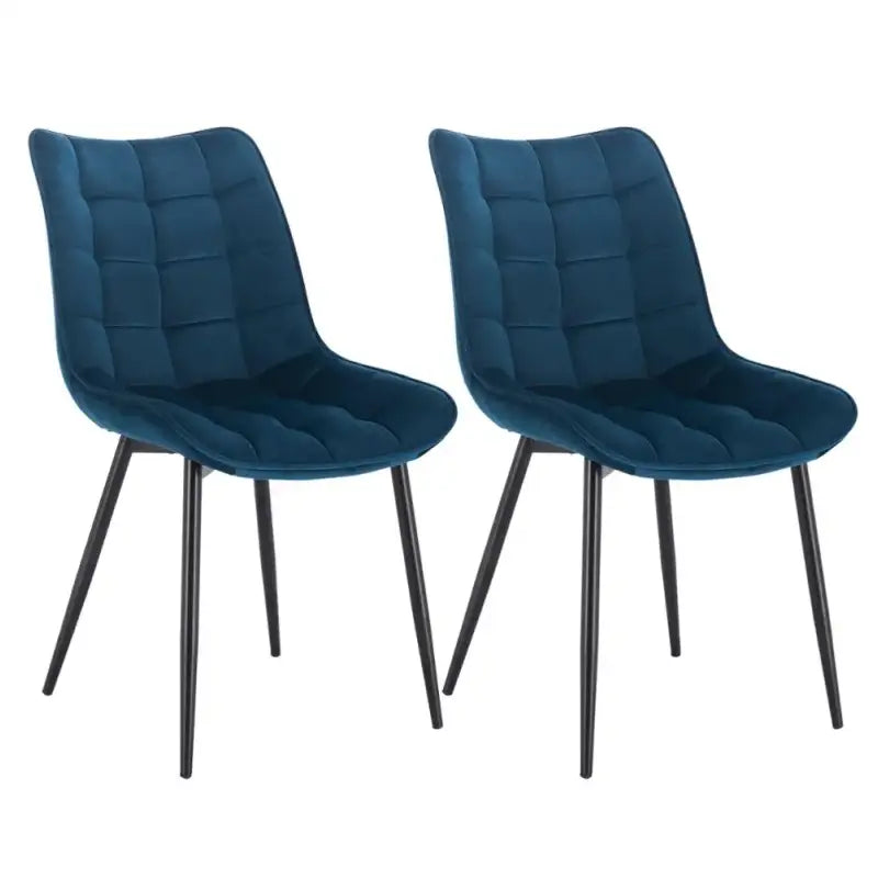 BukkitBow - Set van 2 Eetkamerstoelen - Lederen/Stoffen/Fluwelen Stoelen - met Metalen Poten - Ergonomisch Ontwerp - Zithoogte: 46CM