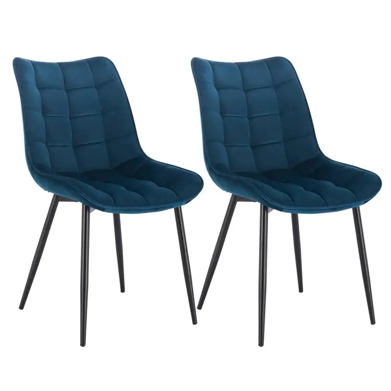 BukkitBow - Set van 2 Eetkamerstoelen - Lederen/Stoffen/Fluwelen Stoelen - met Metalen Poten - Ergonomisch Ontwerp - Zithoogte: 46CM