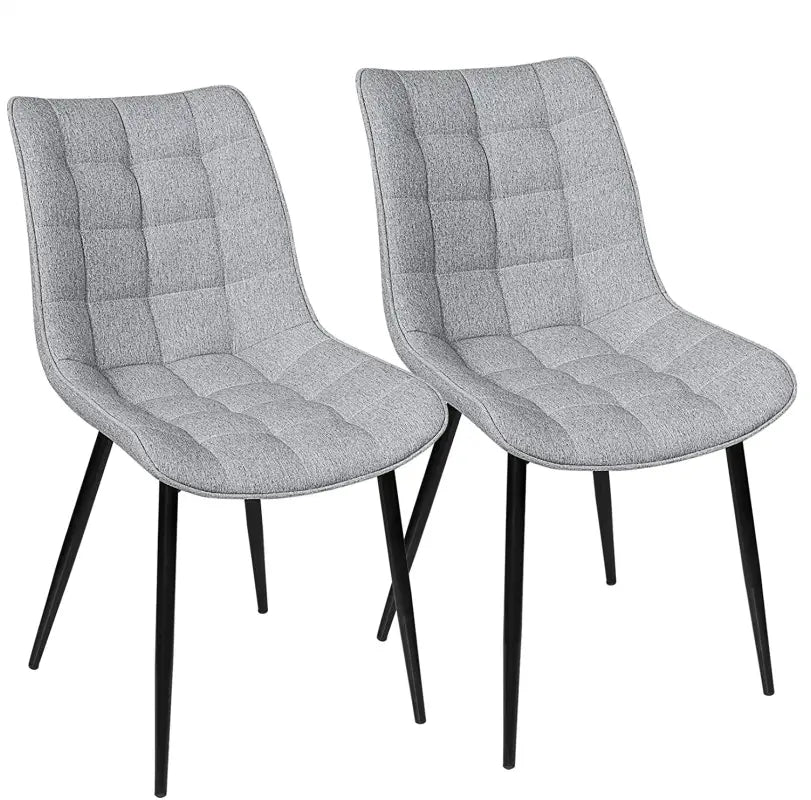 BukkitBow - Set van 2 Eetkamerstoelen - Lederen/Stoffen/Fluwelen Stoelen - met Metalen Poten - Ergonomisch Ontwerp - Zithoogte: 46CM